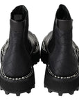 Dolce & Gabbana Elegant Black Ankle Stretch Slip On Boots