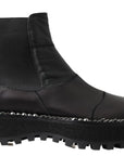 Dolce & Gabbana Elegant Black Ankle Stretch Slip On Boots