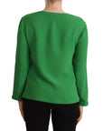 Armani Elegant Silk Long Sleeve Sweater in Lush Green