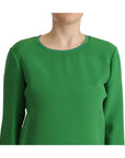 Armani Elegant Silk Long Sleeve Sweater in Lush Green