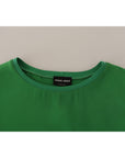 Armani Elegant Silk Long Sleeve Sweater in Lush Green