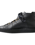 Dolce & Gabbana Elegant Ankle Boots with Silver Chain Detail