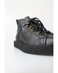 Dolce & Gabbana Elegant Ankle Boots with Silver Chain Detail