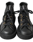 Dolce & Gabbana Elegant Ankle Boots with Silver Chain Detail