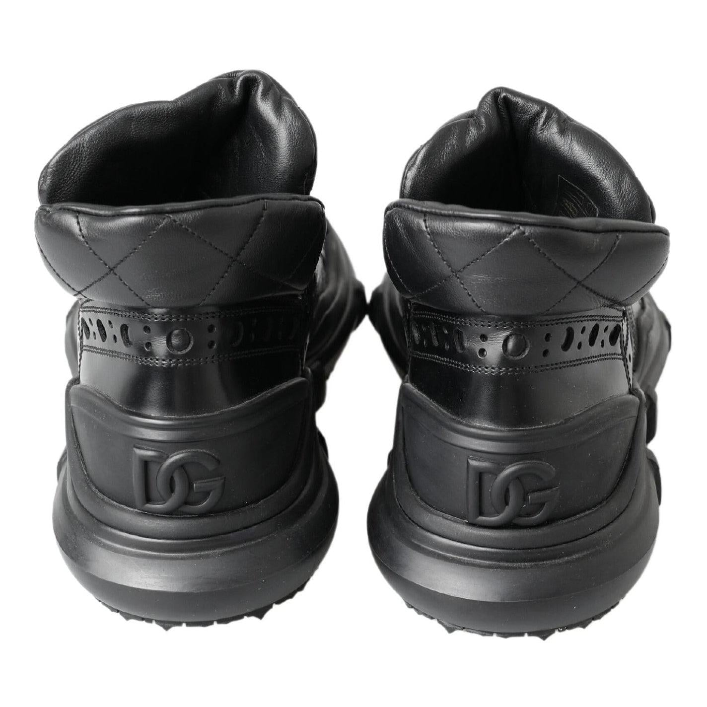 Dolce & Gabbana Elegant Black Leather Ankle Boots