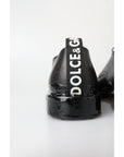 Dolce & Gabbana Elegant Derby Lace-Up Leather Shoes in Black
