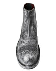Dolce & Gabbana Elegant Black Faded Chelsea Ankle Boots