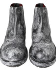 Dolce & Gabbana Elegant Black Faded Chelsea Ankle Boots