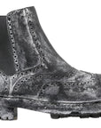 Dolce & Gabbana Elegant Black Faded Chelsea Ankle Boots