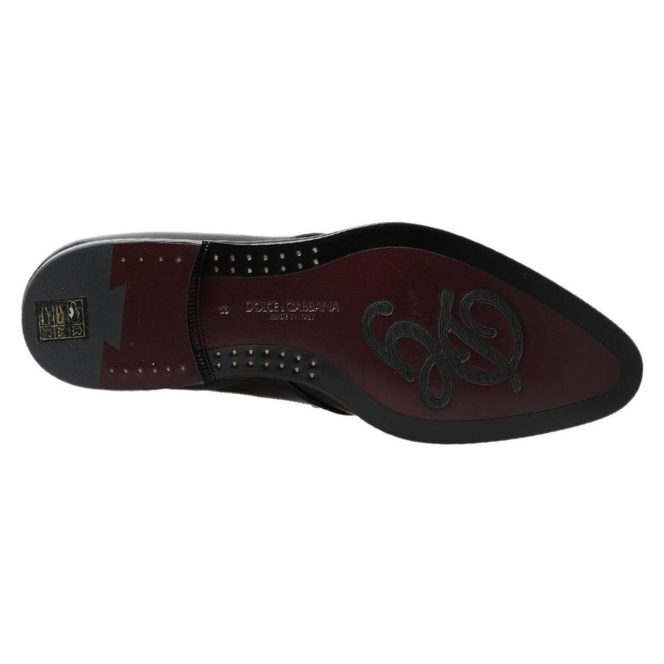 Dolce & Gabbana Classic Black Leather Derby Shoes