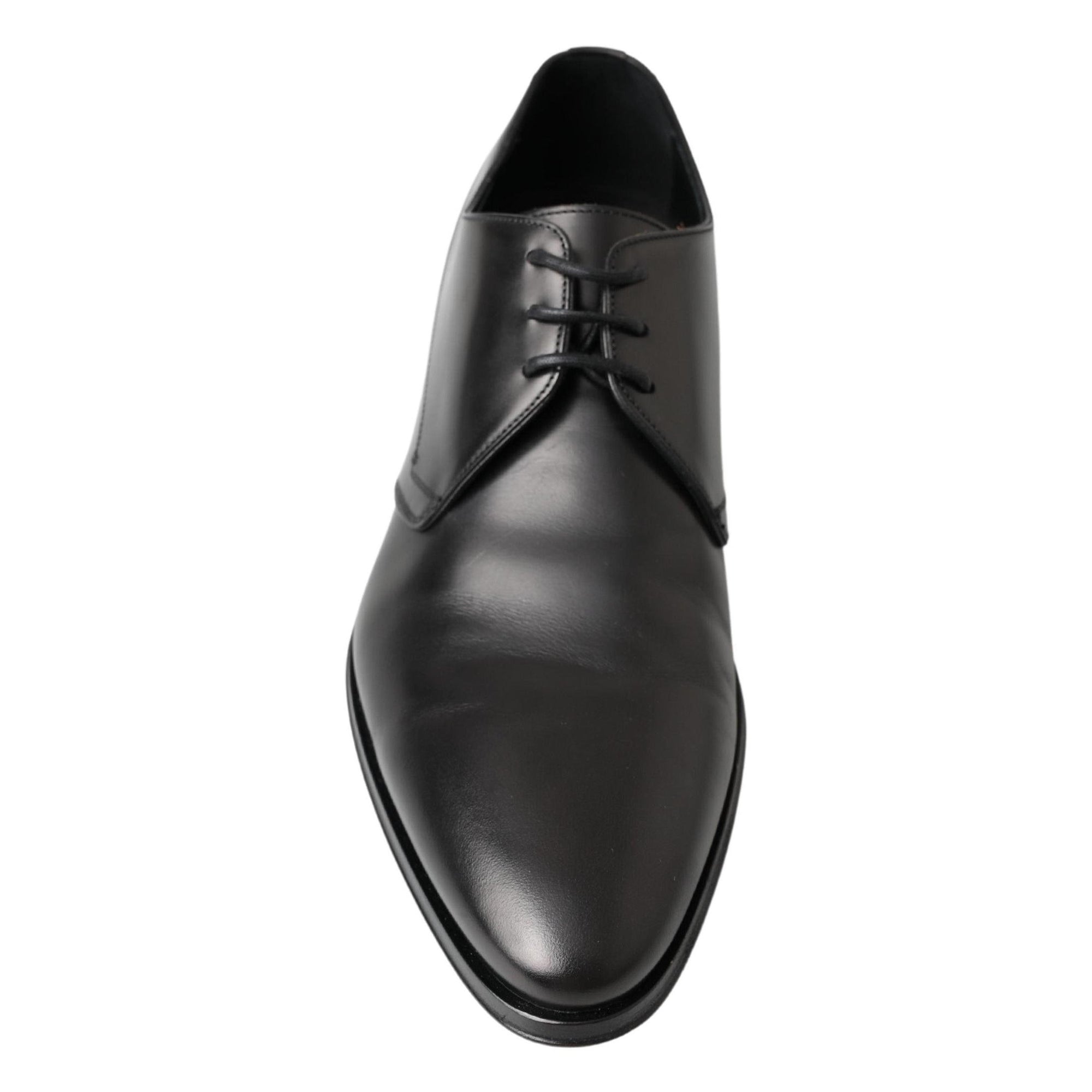 Dolce & Gabbana Classic Black Leather Derby Shoes