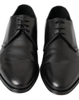 Dolce & Gabbana Classic Black Leather Derby Shoes