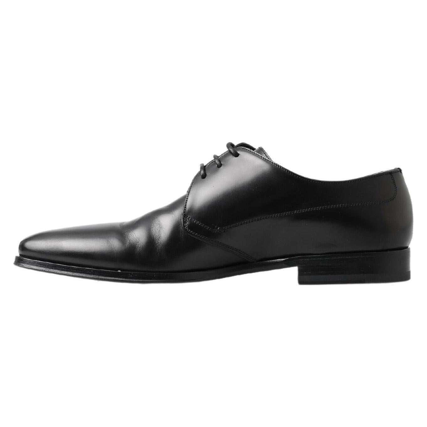 Dolce & Gabbana Classic Black Leather Derby Shoes