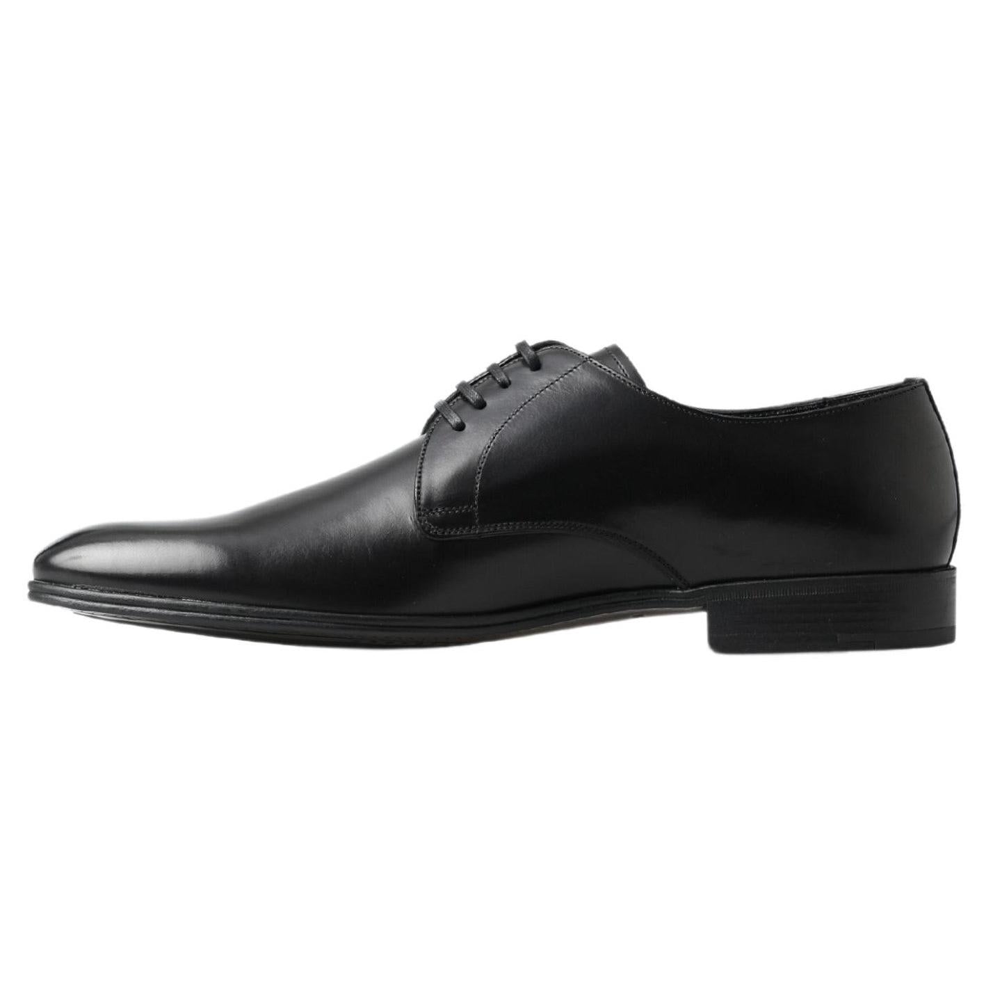 Dolce & Gabbana Classic Black Leather Derby Shoes