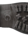 Dolce & Gabbana Chic Black Lace-Up Boots with Gray White Fade