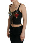 Dolce & Gabbana Elegant Floral Corset Top Blouse