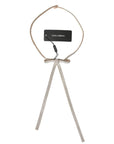 Dolce & Gabbana Elegant Crystal Skinny Silk Bow Belt