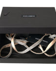 Dolce & Gabbana Elegant Crystal Skinny Silk Bow Belt