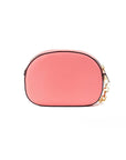 Michael Kors Jet Set Glam Tea Rose Leather Oval Crossbody Handbag Purse