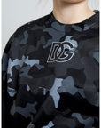 Dolce & Gabbana Elegant Black Camouflage Pullover Sweater