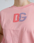 Dolce & Gabbana Elegant Pink Cotton Crew Neck Tank Top