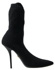 Dolce & Gabbana Elegant Black Viscose Mid-Calf Boots