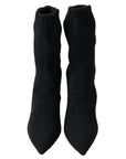 Dolce & Gabbana Elegant Black Viscose Mid-Calf Boots