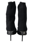 Dolce & Gabbana Elegant Black Viscose Mid-Calf Boots
