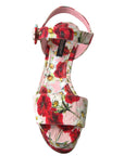 Dolce & Gabbana Floral Ankle Strap Wedge Sandals