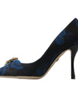 Dolce & Gabbana Elegant Blue Crystal Embellished Pumps