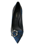 Dolce & Gabbana Elegant Blue Crystal Embellished Pumps