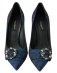Dolce & Gabbana Elegant Blue Crystal Embellished Pumps
