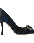 Dolce & Gabbana Elegant Blue Crystal Embellished Pumps