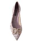 Dolce & Gabbana Elegant Pink Crystal Embellished Heels
