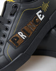 Dolce & Gabbana Elegant Portofino Leather Sneakers - Black Multicolor