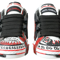 Dolce & Gabbana Multicolor Hand-Painted Leather Sneakers
