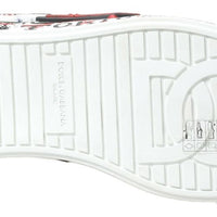 Dolce & Gabbana Multicolor Hand-Painted Leather Sneakers