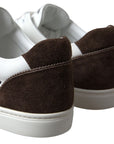 Dolce & Gabbana Sleek White Leather Casual Sneakers