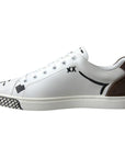 Dolce & Gabbana Sleek White Leather Casual Sneakers