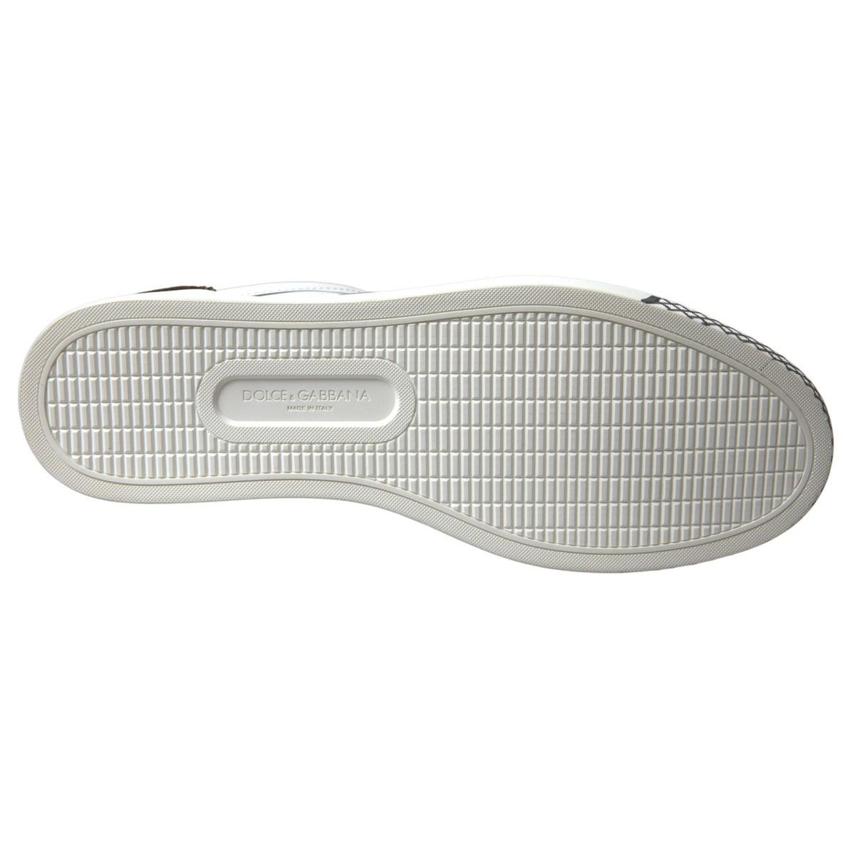 Dolce & Gabbana Sleek White Leather Casual Sneakers