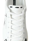 Dolce & Gabbana Sleek White Leather Casual Sneakers