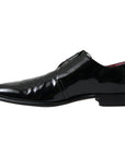 Dolce & Gabbana Elegant Black Patent Leather Formal Men's Shoes
