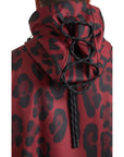 Dolce & Gabbana Radiant Red Leopard Print Hooded Jacket