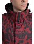 Dolce & Gabbana Radiant Red Leopard Print Hooded Jacket