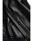 Dolce & Gabbana Elegant Black Leather Bomber Jacket