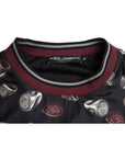 Dolce & Gabbana Elegant Silk Crewneck Pullover - Black Multicolor