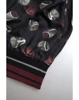 Dolce & Gabbana Elegant Silk Crewneck Pullover - Black Multicolor