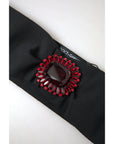 Dolce & Gabbana Exquisite Embellished Black Belt