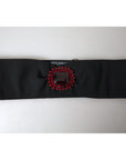 Dolce & Gabbana Exquisite Embellished Black Belt
