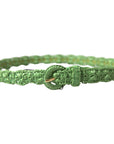 Dolce & Gabbana Elegant Green Viscose Belt with Metal Buckle
